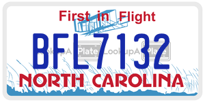 BFL7132  license plate in NC