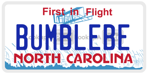 BUMBLEBE  license plate in NC