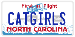 CATGIRLS  license plate in NC