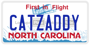 CATZADDY license plate in North Carolina