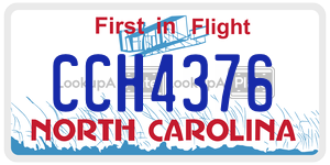 CCH4376 license plate in North Carolina