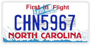 CHN5967  license plate in NC