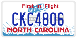 CKC4806 license plate in North Carolina