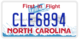CLE6894  license plate in NC