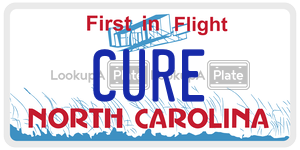 CURE  license plate in NC