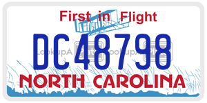 DC48798  license plate in NC