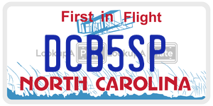 DCB5SP  license plate in NC
