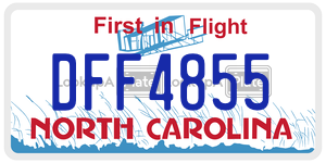 DFF4855 license plate in North Carolina