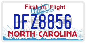 DFZ8856  license plate in NC