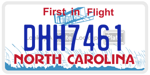 DHH7461 license plate in North Carolina