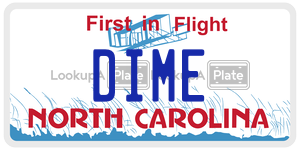 DIME license plate in North Carolina