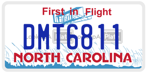 DMT6811 license plate in North Carolina