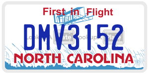 DMV3152  license plate in NC
