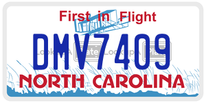 DMV7409  license plate in NC