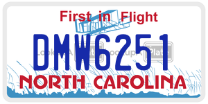 DMW6251 license plate in North Carolina