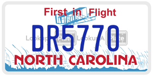 DR5770  license plate in NC