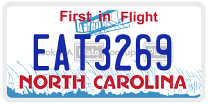 EAT3269 license plate in North Carolina
