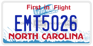 EMT5026  license plate in NC