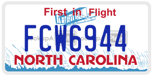 FCW6944 license plate in North Carolina