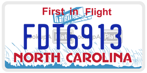 FDT6913  license plate in NC