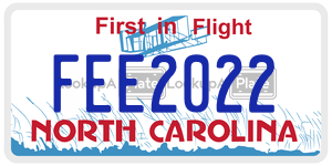 FEE2022 license plate in North Carolina