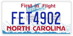 FET4902  license plate in NC