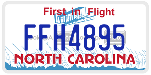 FFH4895 license plate in North Carolina