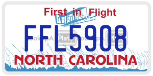 FFL5908  license plate in NC