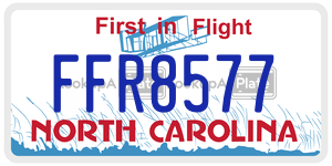 FFR8577 license plate in North Carolina