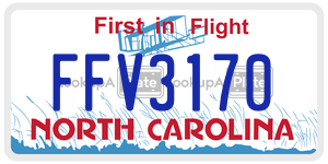 FFV3170 license plate in North Carolina