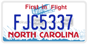 FJC5337 license plate in North Carolina