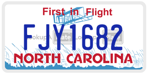 FJY1682  license plate in NC