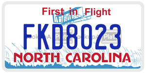 FKD8023 license plate in North Carolina