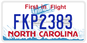 FKP2383 license plate in North Carolina