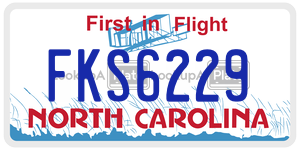 FKS6229  license plate in NC