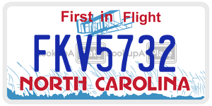 FKV5732 license plate in North Carolina