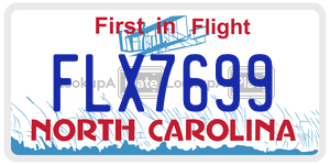 FLX7699  license plate in NC