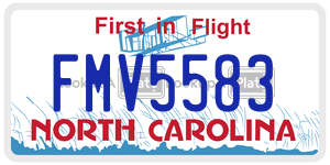 FMV5583  license plate in NC