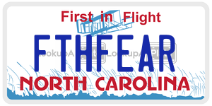 FTHFEAR  license plate in NC