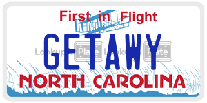 GETAWY  license plate in NC