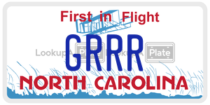 GRRR license plate in North Carolina