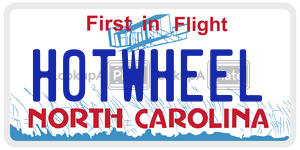 H0TWHEEL  license plate in NC