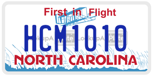 HCM1010 license plate in North Carolina