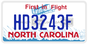 HD3243F  license plate in NC