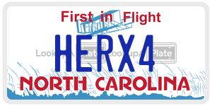 HERX4  license plate in NC