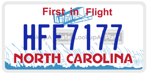 HFF7177  license plate in NC