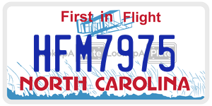 HFM7975  license plate in NC