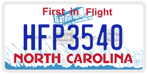 HFP3540  license plate in NC
