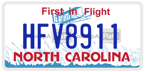 HFV8911 license plate in North Carolina