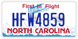 HFW4859  license plate in NC